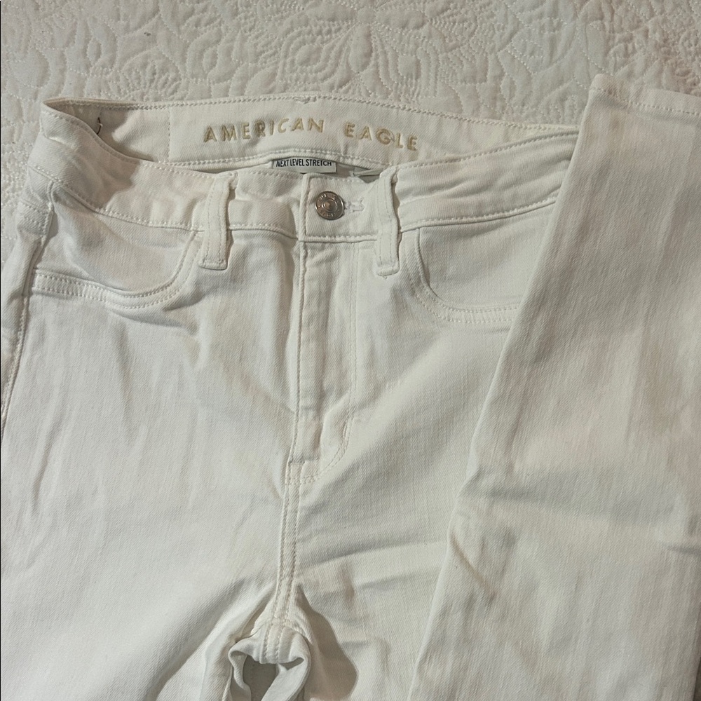 American Eagle Outfitters Women's Cream Skinny Jeans
